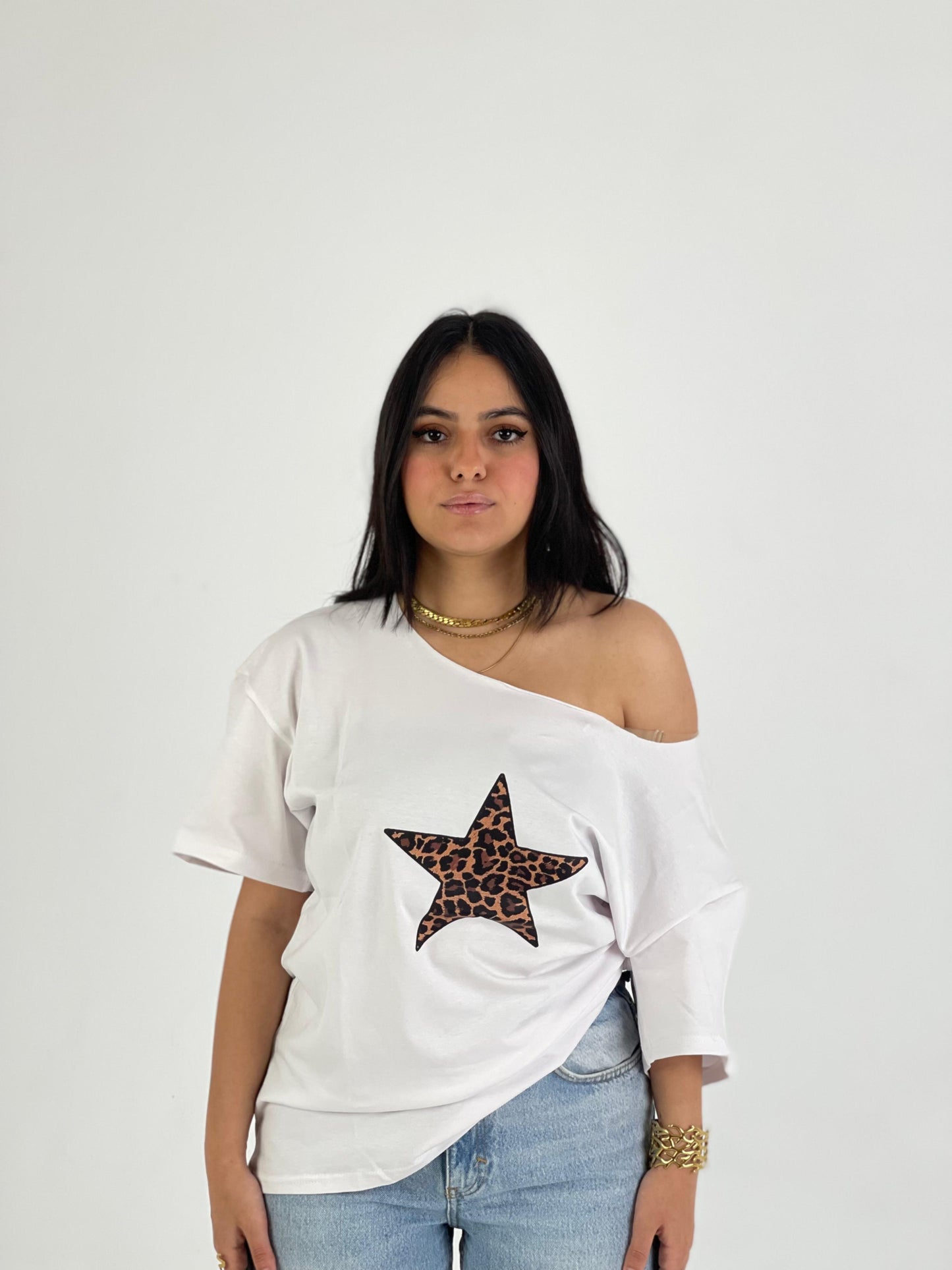 Off-Shoulder Star Tee