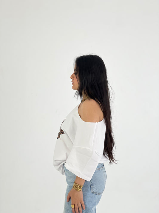 Off-Shoulder Star Tee