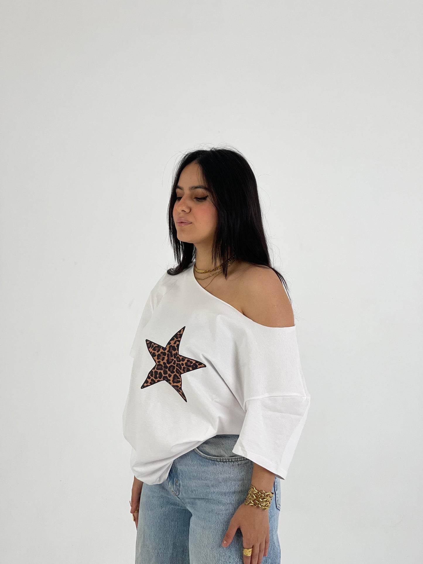 Off-Shoulder Star Tee