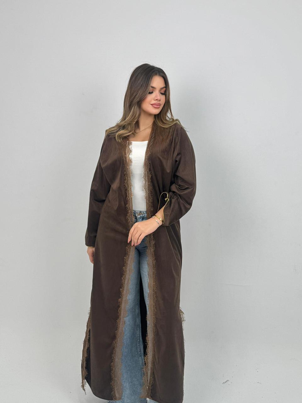 Lace brwon caftan
